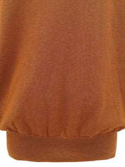 Cashmere and Silk Combination Animal Pattern Cardigan in Camel