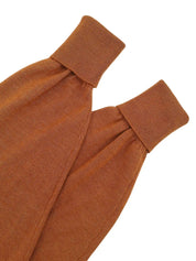 Cashmere and Silk Combination Animal Pattern Cardigan in Camel