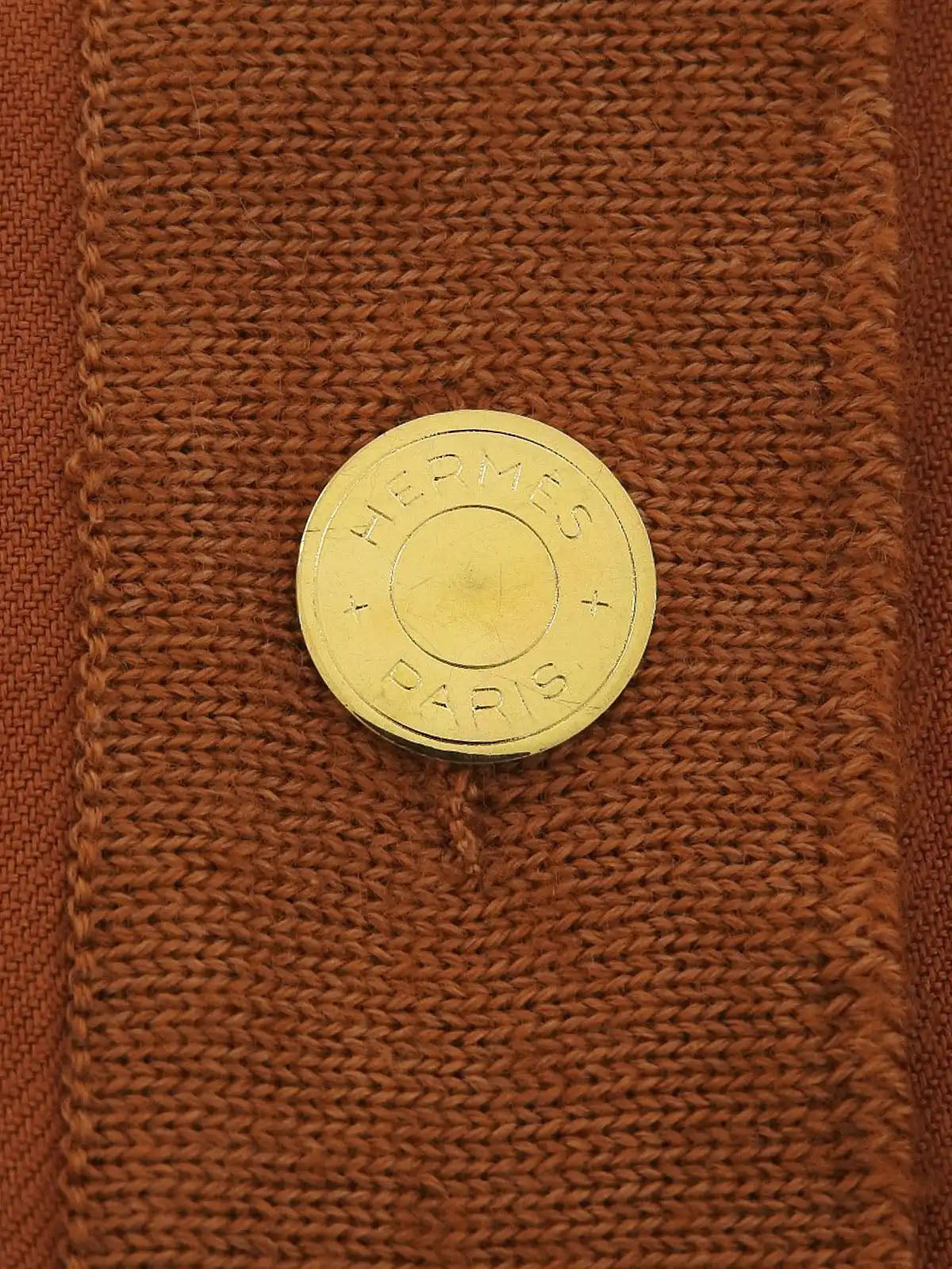 Cashmere and Silk Combination Animal Pattern Cardigan in Camel