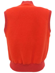 Quilted fleece combination vest in red