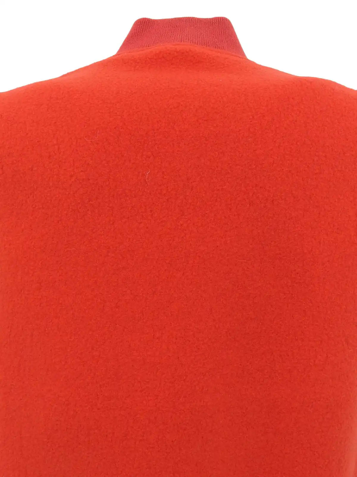 Quilted fleece combination vest in red