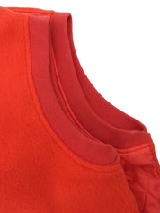 Quilted fleece combination vest in red