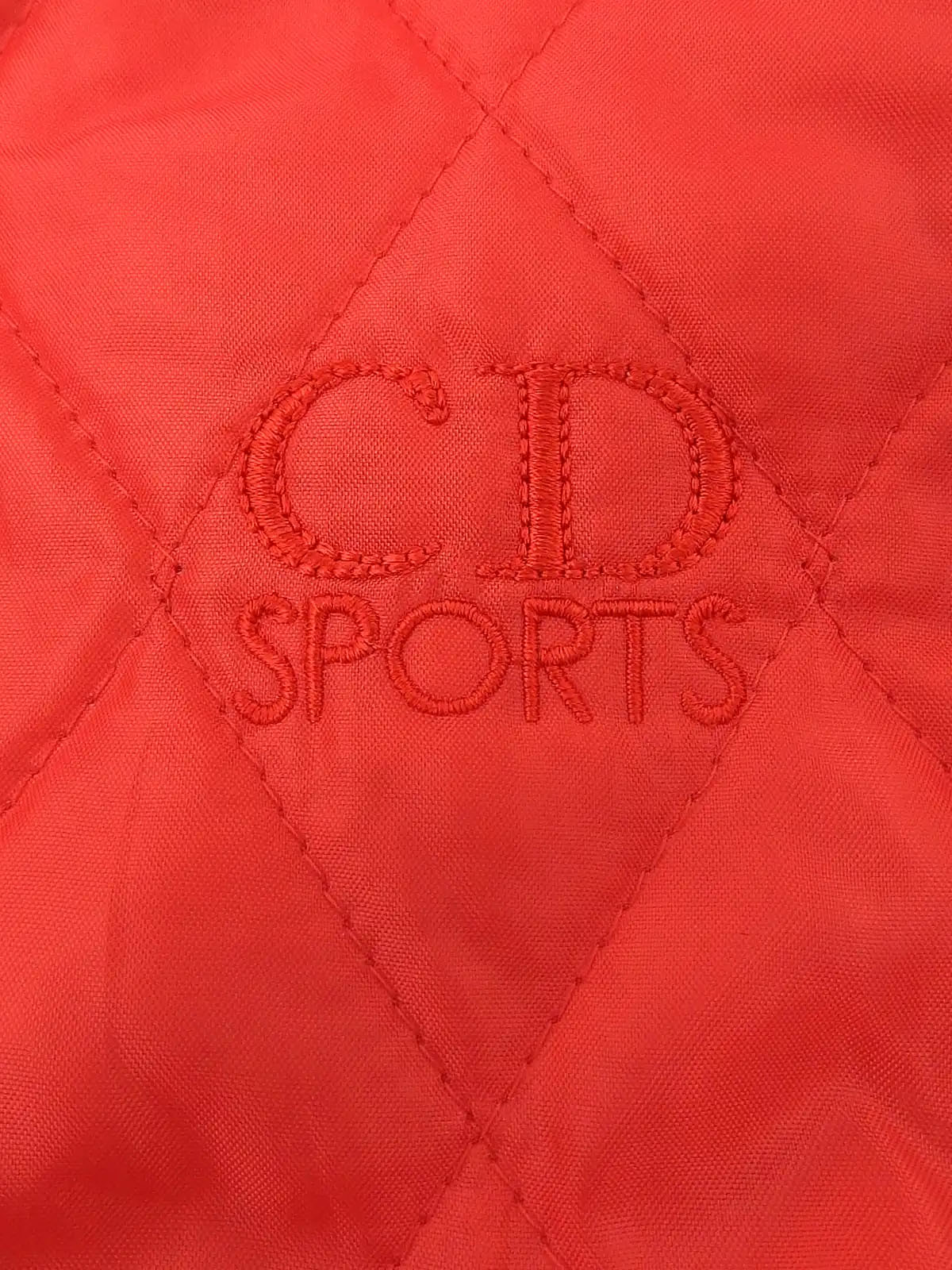 Quilted fleece combination vest in red