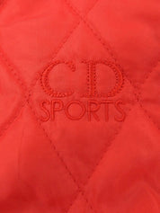 Quilted fleece combination vest in red