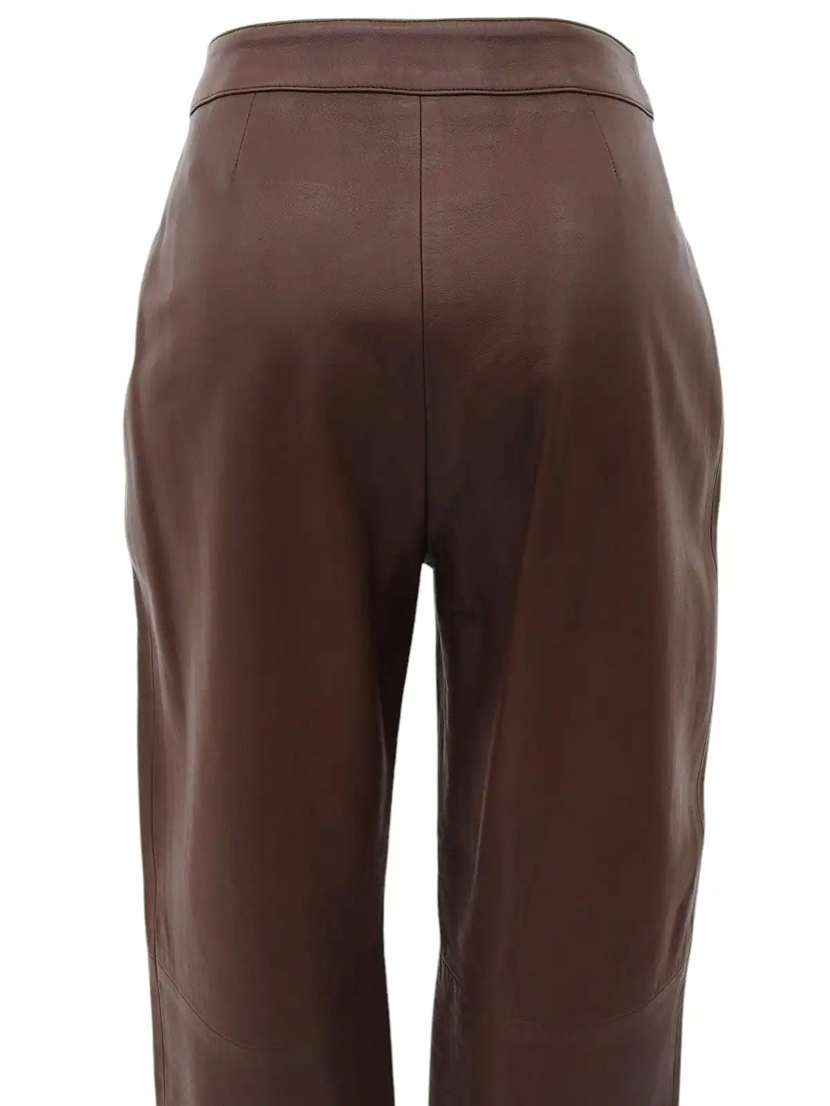 2001年製 レザーCCマークボタンパンツ ブラウン