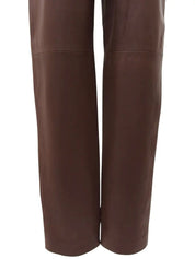 2001年製 レザーCCマークボタンパンツ ブラウン