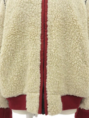 2008年製 スポーツラインCCマークジップボアブルゾン ベージュ/レッド