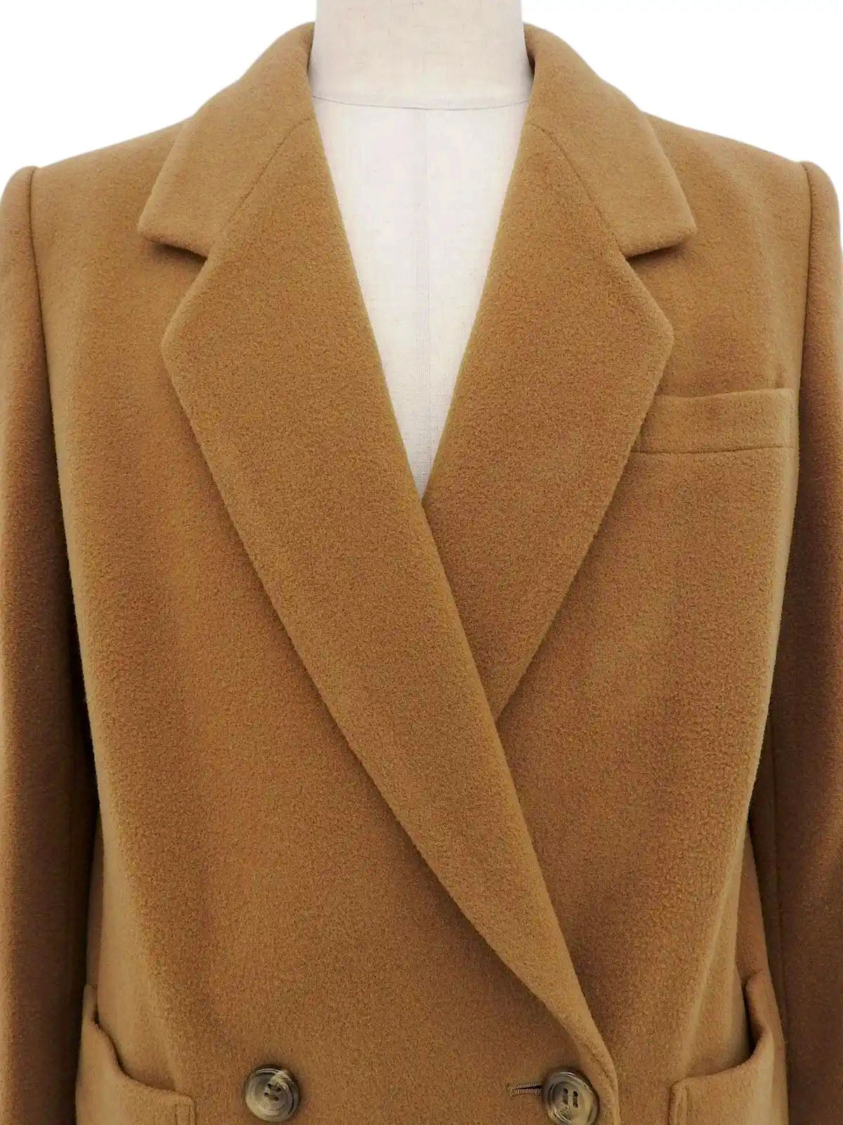 ウールダブルブレストジャケット　キャメル