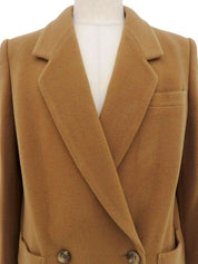 ウールダブルブレストジャケット　キャメル