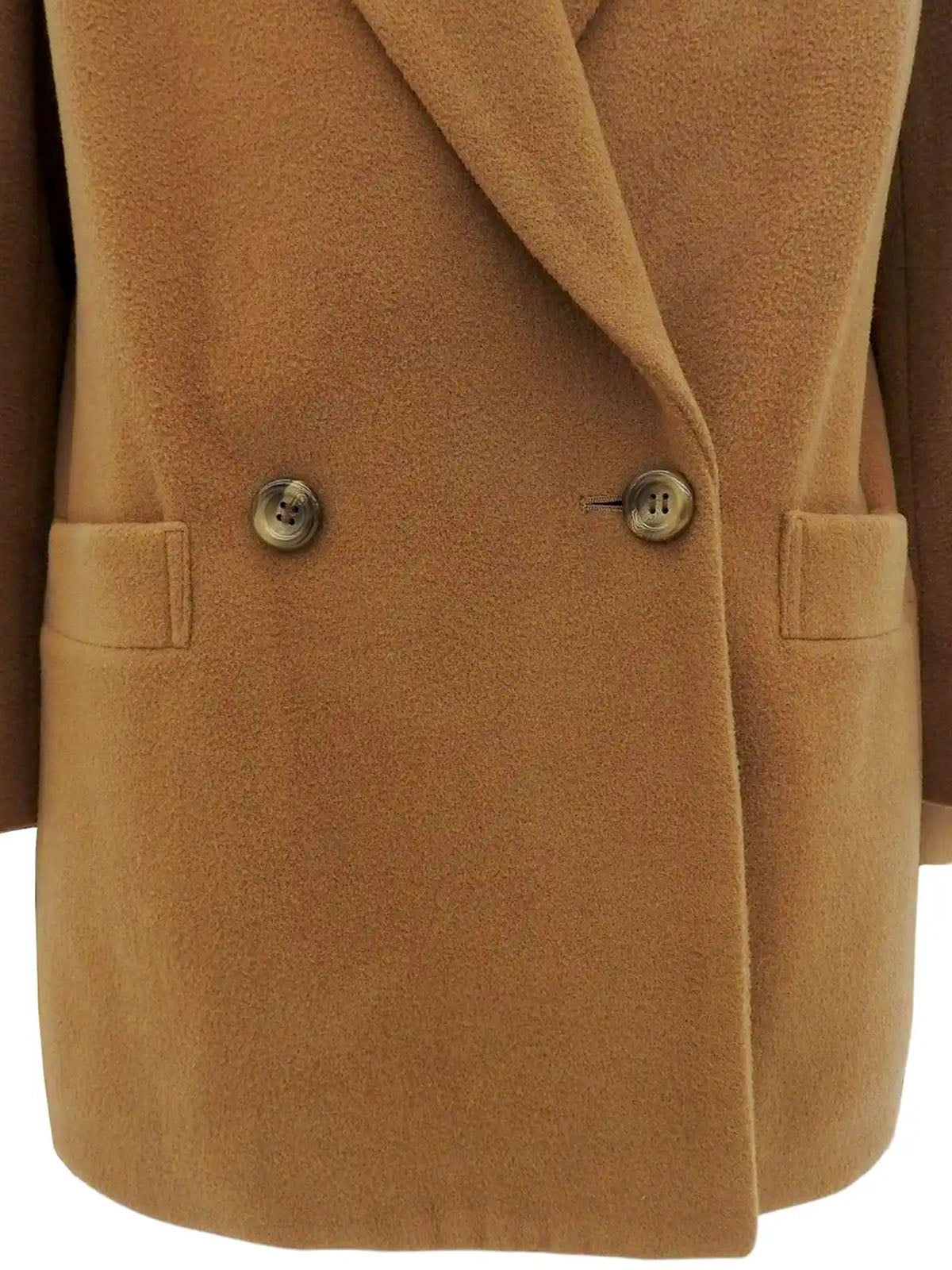 ウールダブルブレストジャケット　キャメル