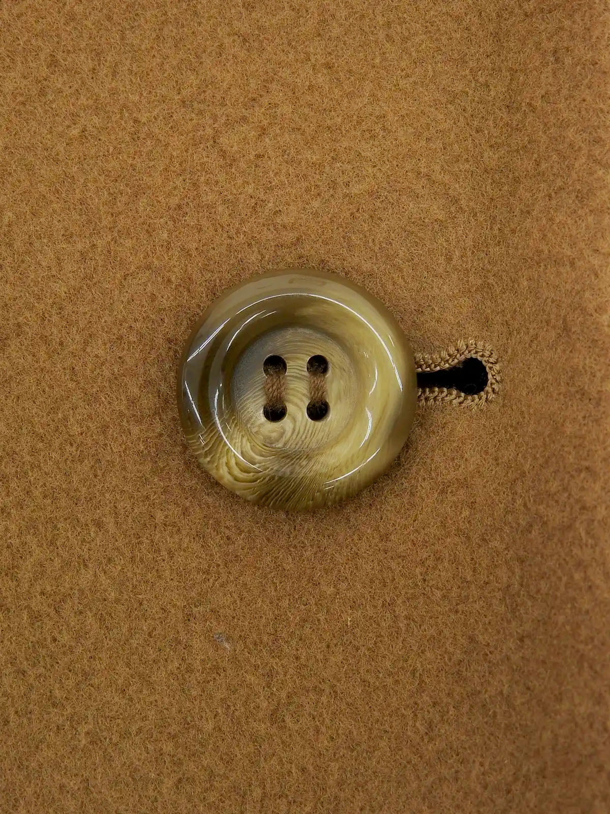 ウールダブルブレストジャケット　キャメル