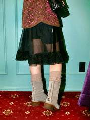 Suede Mouton CC Mark Boots Gray