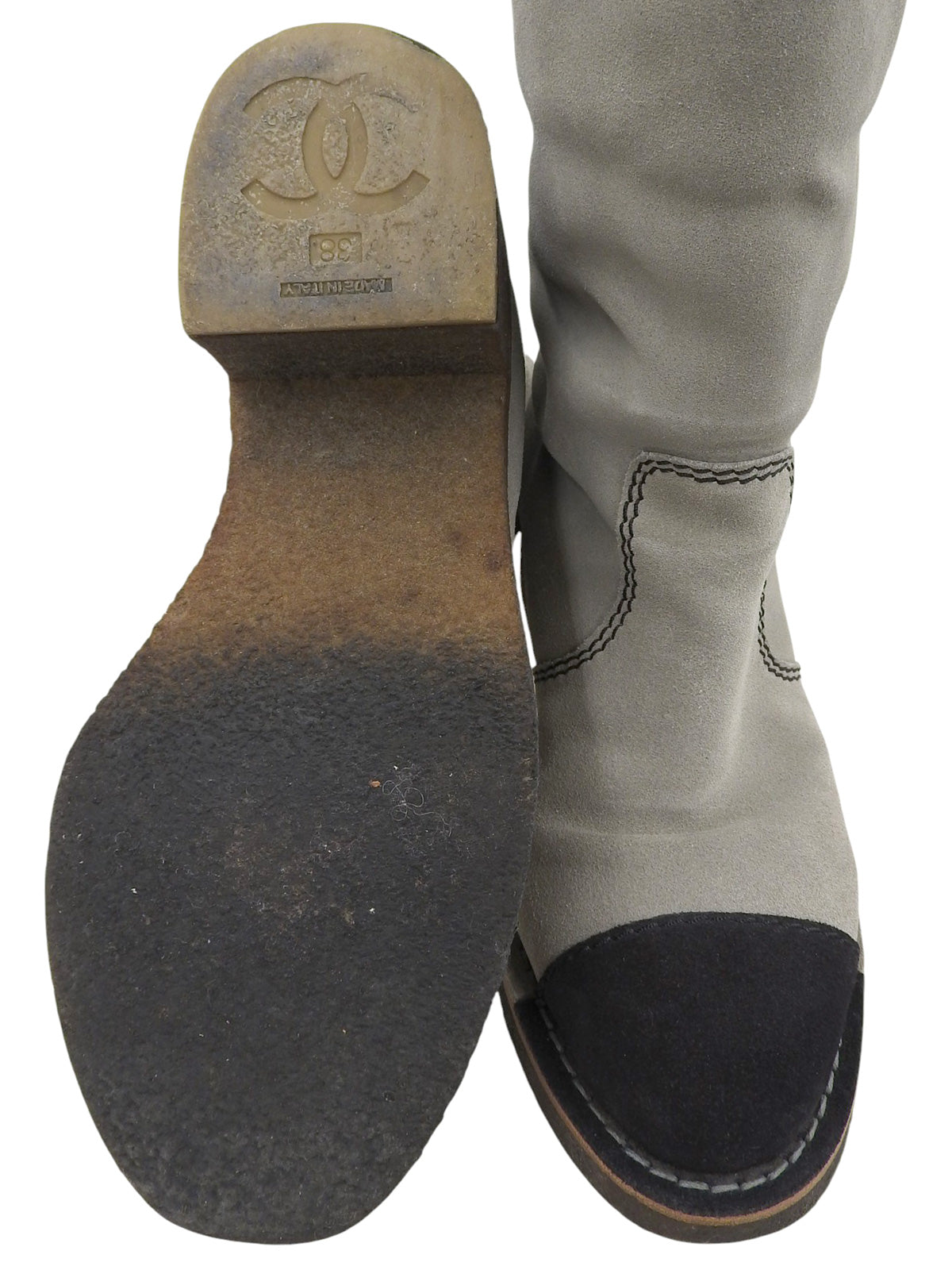 Suede Mouton CC Mark Boots Gray
