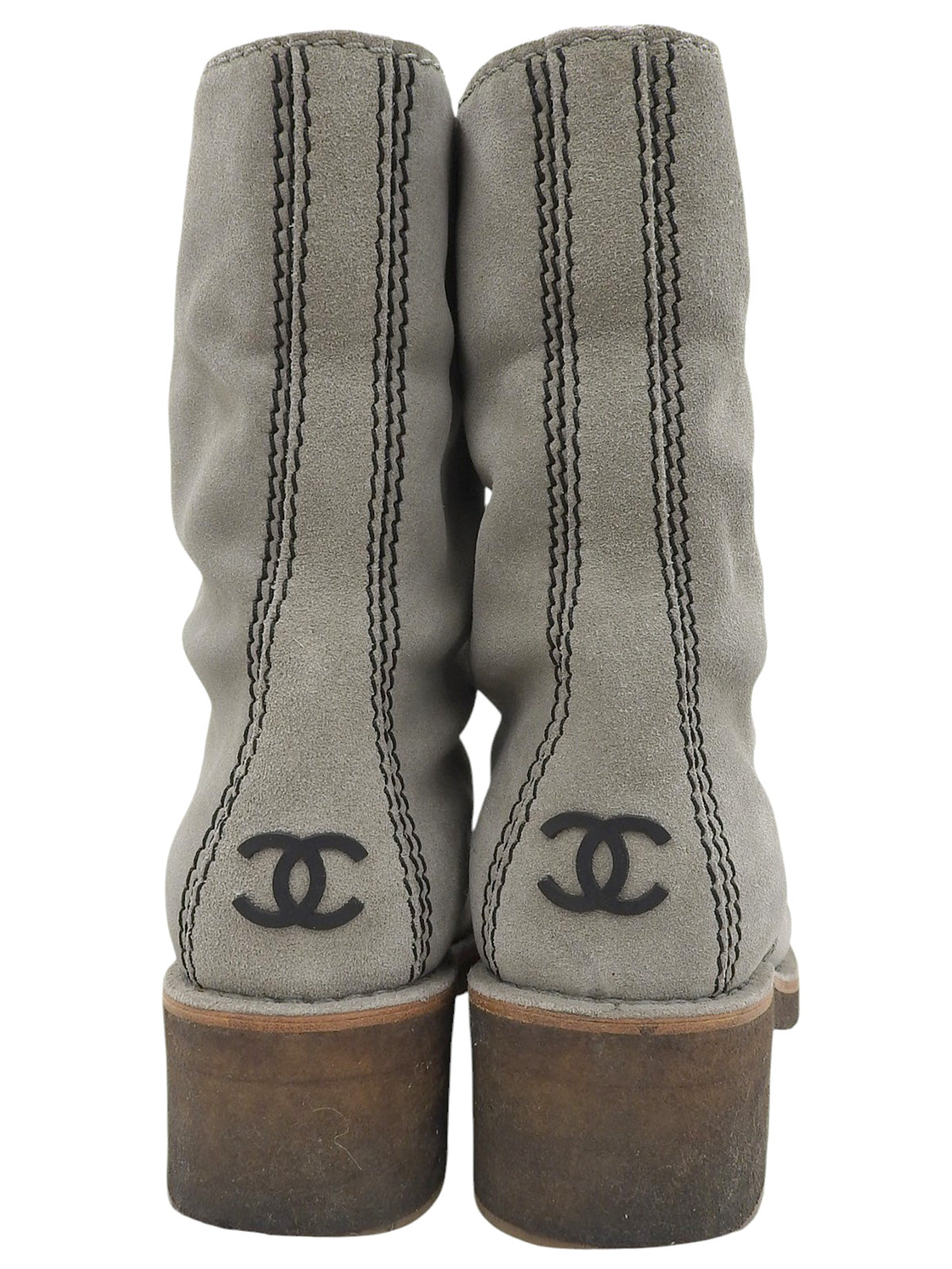 Suede Mouton CC Mark Boots Gray