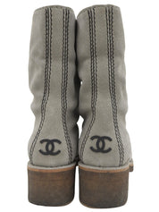 Suede Mouton CC Mark Boots Gray