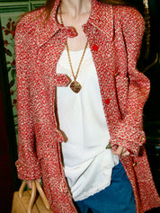 ダイヤモチーフCCマークネックレス　ゴールド