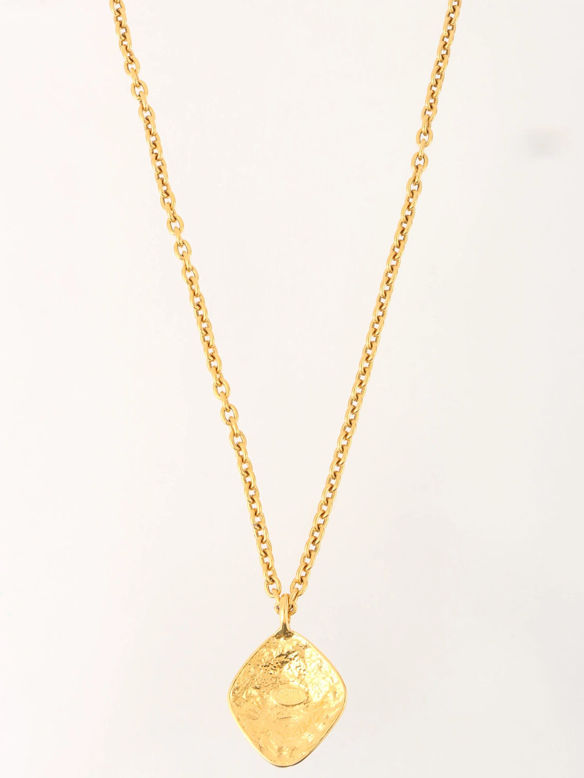 ダイヤモチーフCCマークネックレス　ゴールド