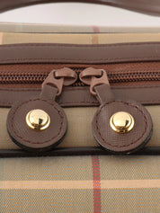 Check Pattern Boston Bag in Melon Yellow/Brown