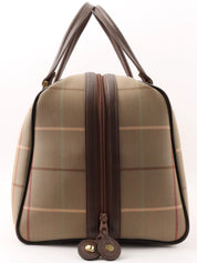 Check Pattern Boston Bag in Melon Yellow/Brown