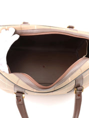 Check Pattern Boston Bag in Melon Yellow/Brown