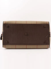 Check Pattern Boston Bag in Melon Yellow/Brown