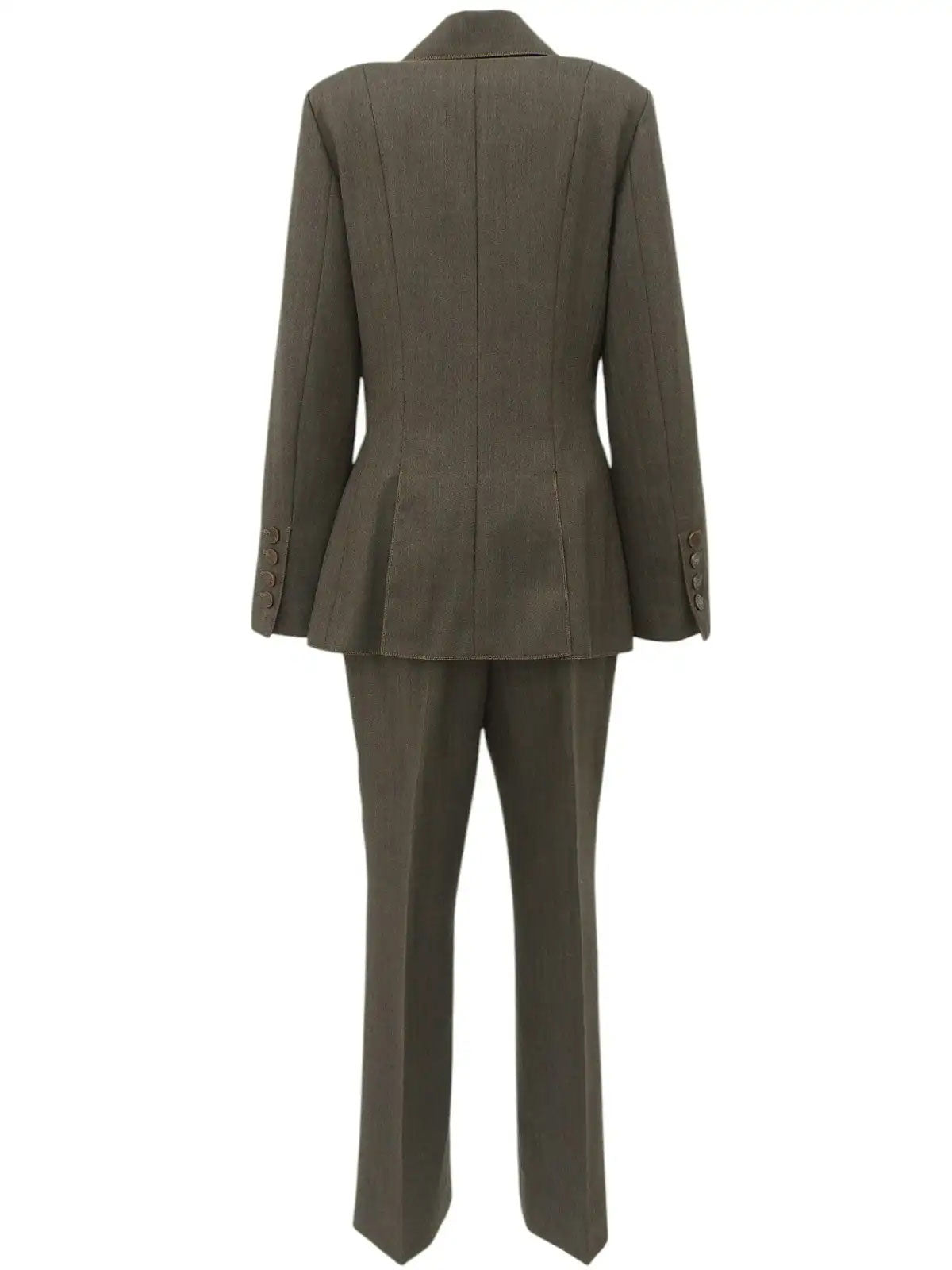 1998年製 チェックパターンCCマークボタンセットアップ ブラウン