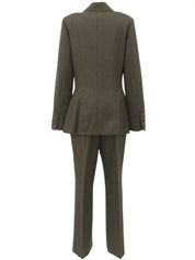 1998年製 チェックパターンCCマークボタンセットアップ ブラウン