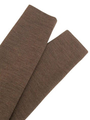 Brown wool oval zip-up long sleeve dress
