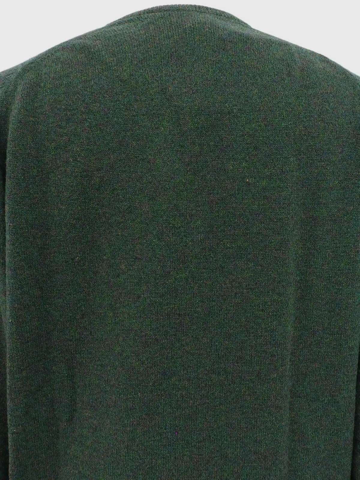 ウールロゴ刺繍ロングスリーブニットトップス　グリーン/マルチ