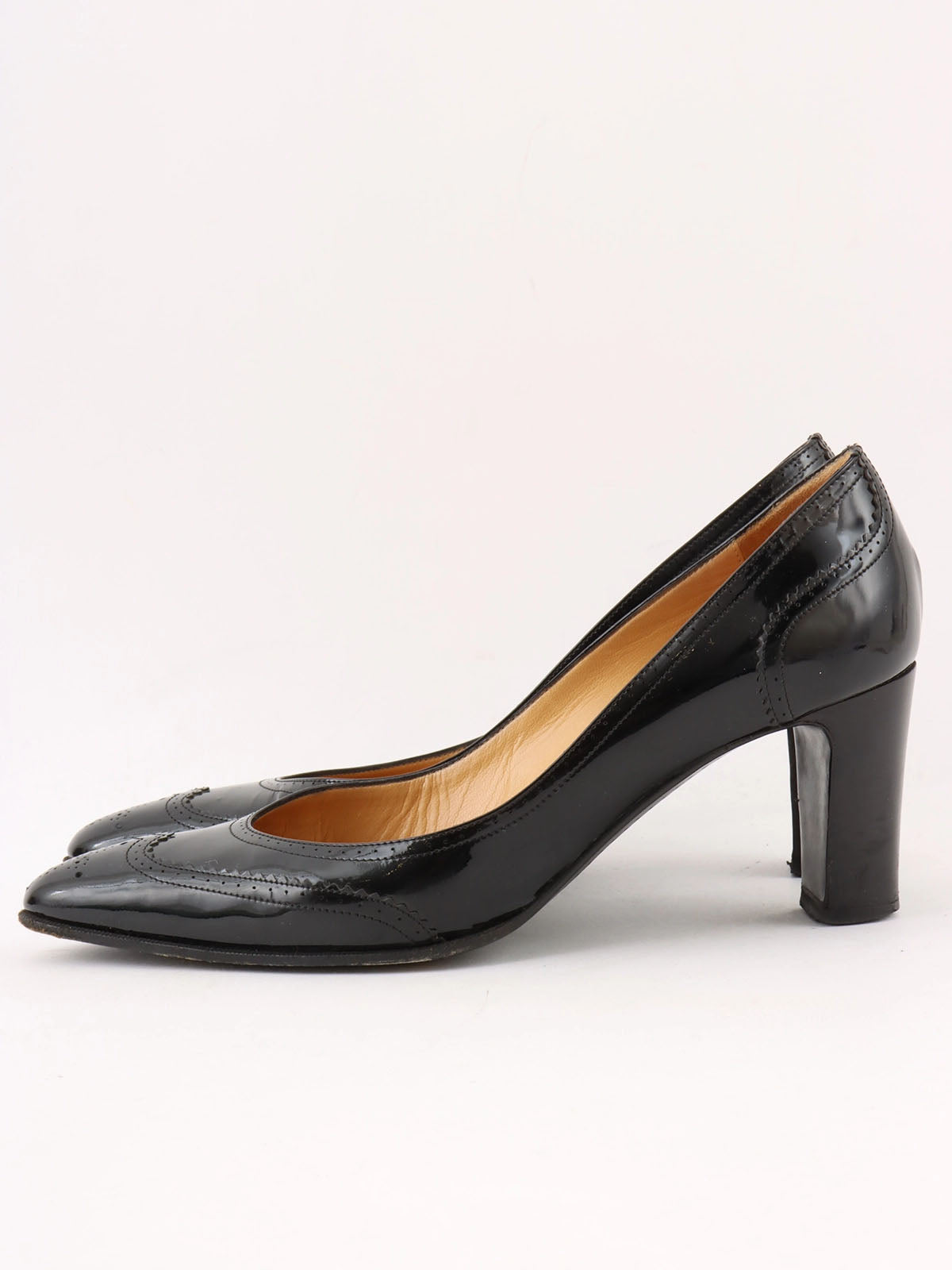 ステッチデザインパンプス ブラック