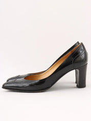 ステッチデザインパンプス ブラック