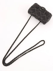 2014 Studded CC Turnlock Chain Bag Mini Black