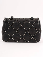 2014 Studded CC Turnlock Chain Bag Mini Black