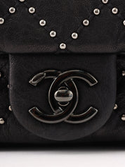 2014 Studded CC Turnlock Chain Bag Mini Black