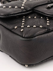 2014 Studded CC Turnlock Chain Bag Mini Black
