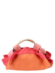 Nappa Aire handbag in orange, pink, and metallic gold