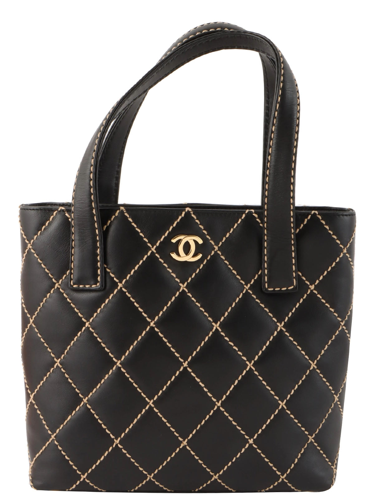 2001 Wild Stitch CC Plate Tote Bag, Black