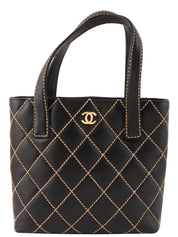 2001 Wild Stitch CC Plate Tote Bag, Black