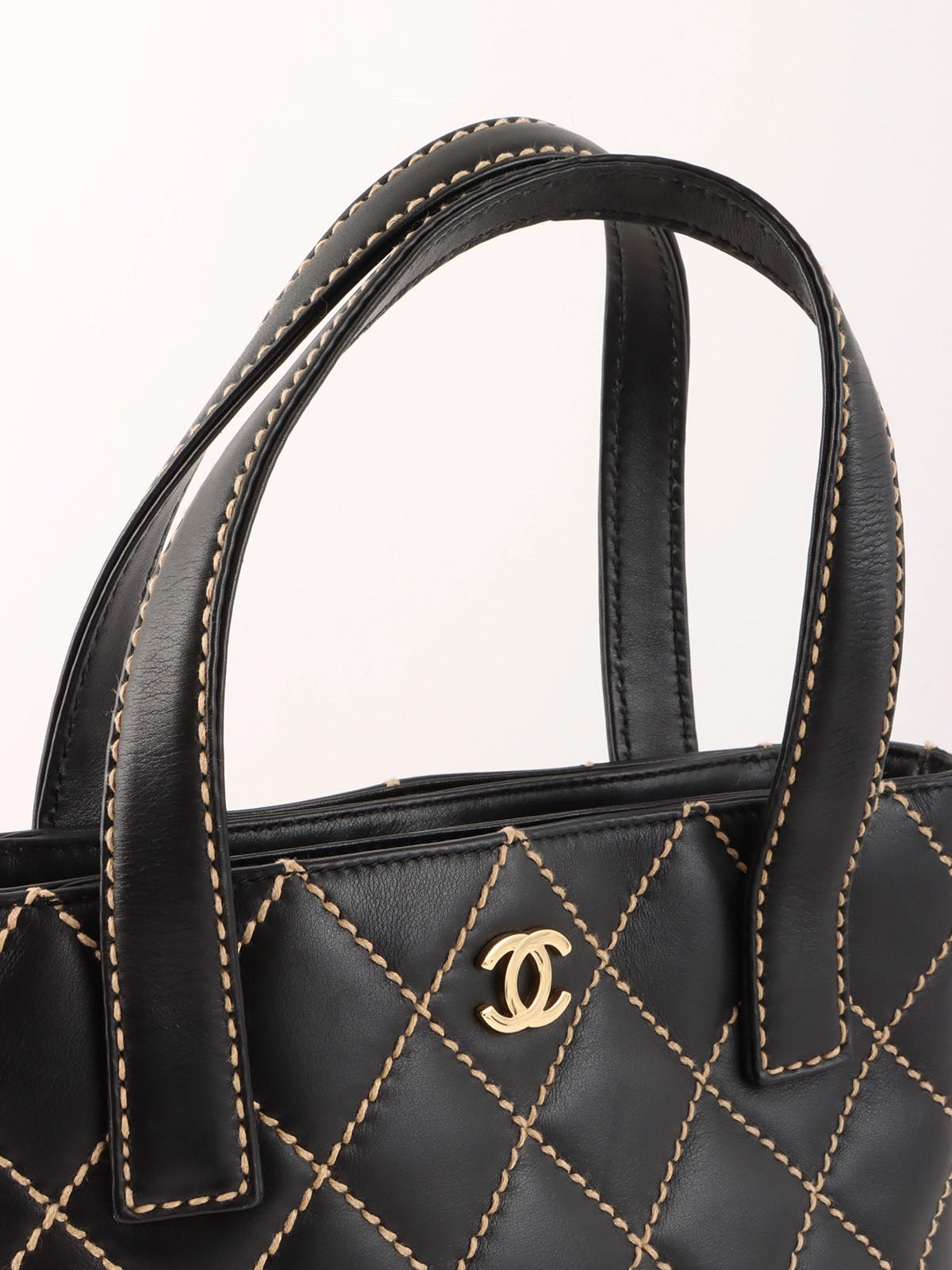 2001 Wild Stitch CC Plate Tote Bag, Black
