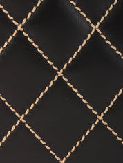 2001 Wild Stitch CC Plate Tote Bag, Black