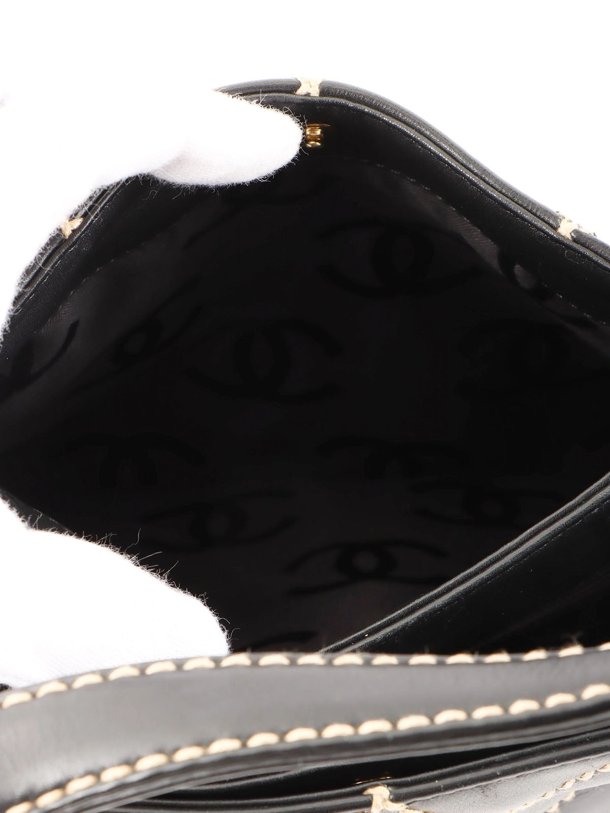 2001 Wild Stitch CC Plate Tote Bag, Black