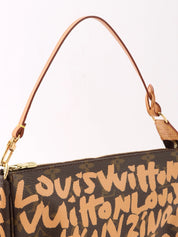 2001 Canvas Monogram Graffiti Pochette Accessoires Brown/Orange