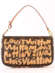 2001 Canvas Monogram Graffiti Pochette Accessoires Brown/Orange