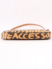 2001 Canvas Monogram Graffiti Pochette Accessoires Brown/Orange