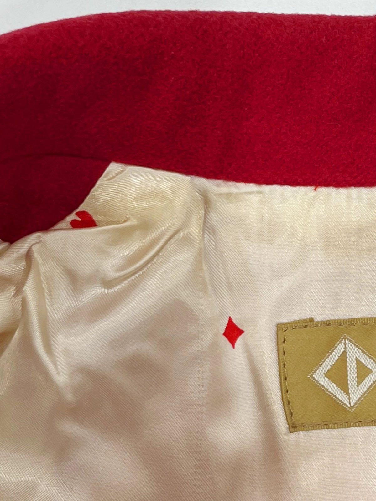 ウールダブルブレストジャケット　レッド