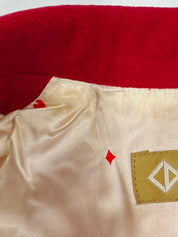 ウールダブルブレストジャケット　レッド