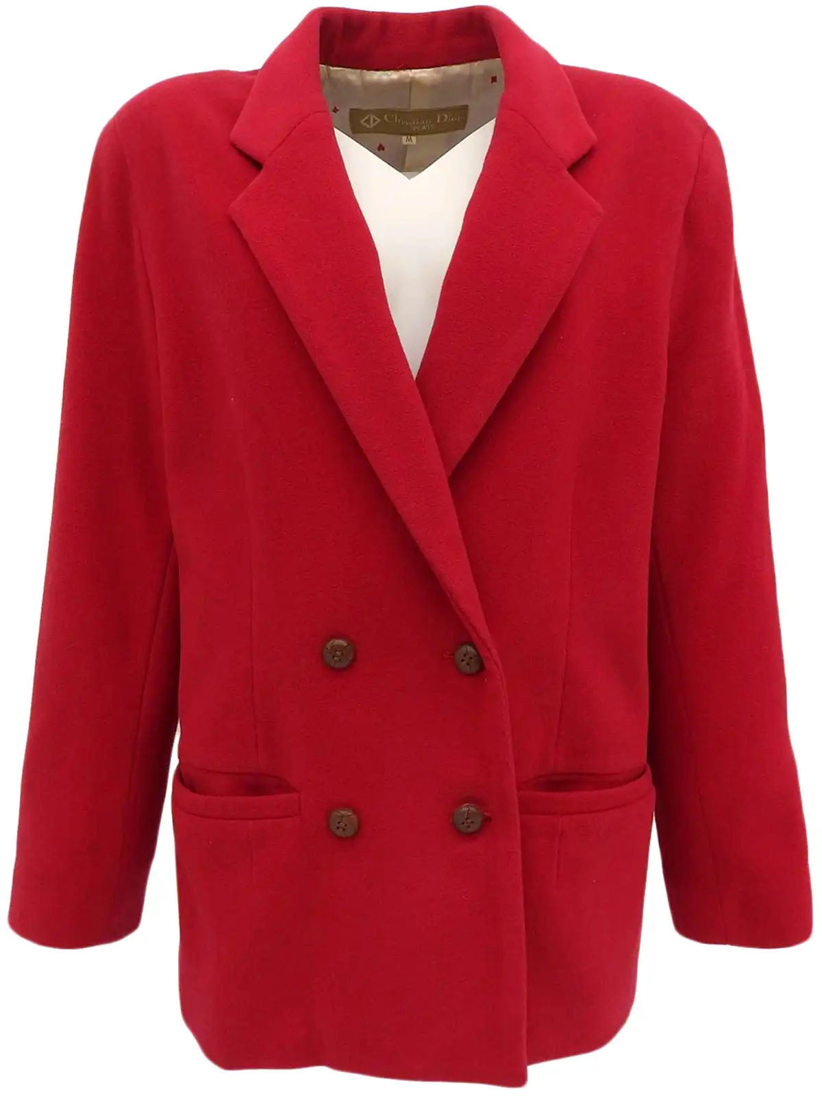 ウールダブルブレストジャケット　レッド