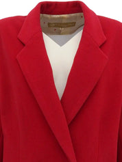 ウールダブルブレストジャケット　レッド