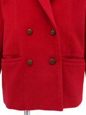 ウールダブルブレストジャケット　レッド