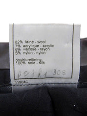 2001年製 ツイードCCマークボタンジャケット ブラック/ダークレッド